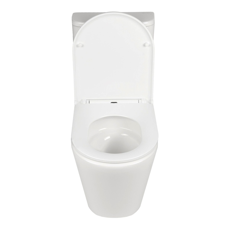 Унитаз-компакт AQUA NERO ARETA 385х615х805 безободковый, слив скрытый "Торнадо", с быстросъемным сид фото 8