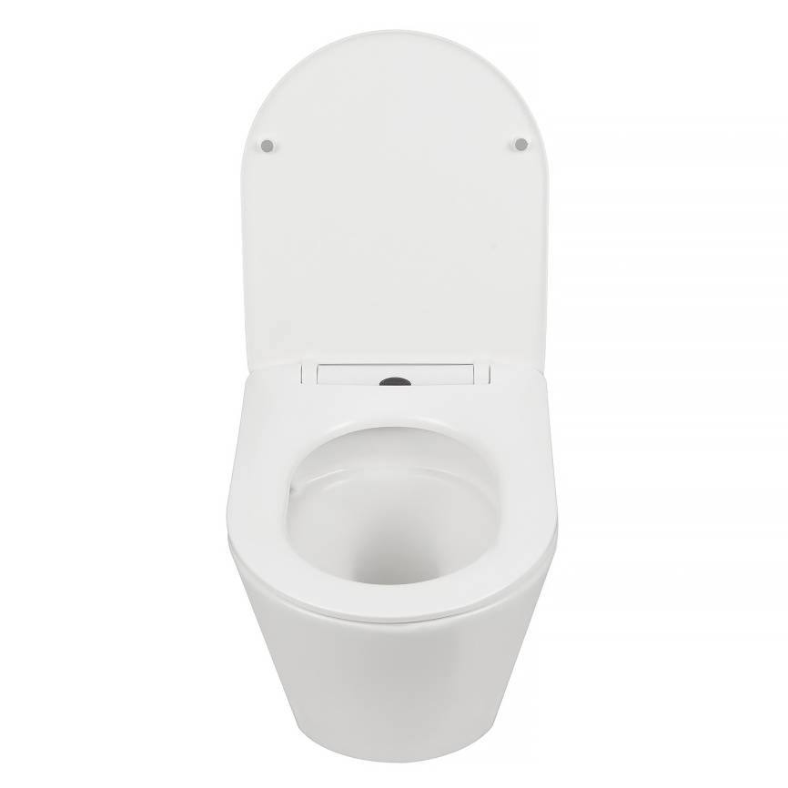 Унитаз подвесной AQUA NERO ATRIA 360х480х360 безободковый, слив "Торнадо", с быстросъемным сиденьем  фото 7