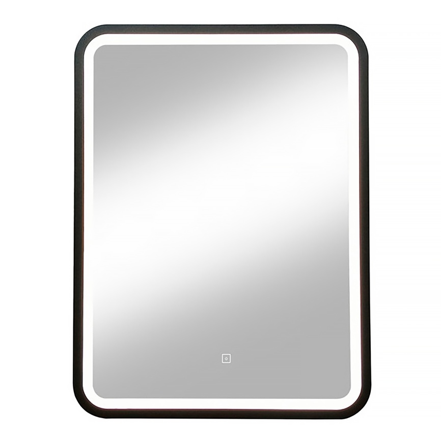 Зеркало AQUA NERO Мамбо-лофт 600х800 LED-подсветка, сенсорный выключатель с функцией диммера, черный фото 1