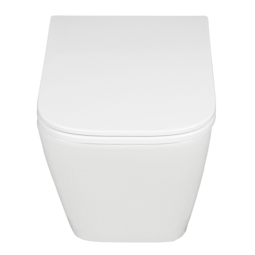 Унитаз подвесной AQUA NERO БИТТ 340х490х365 безободковый, слив скрытый "Торнадо", с быстросъемным си фото 2