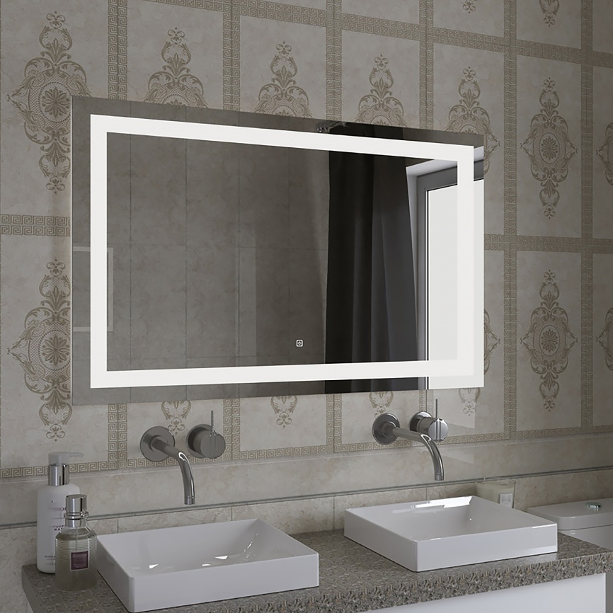 Зеркало AQUA NERO Диско 1200х800 LED-подсветка, сенсорный выключатель с функцией диммера фото 6