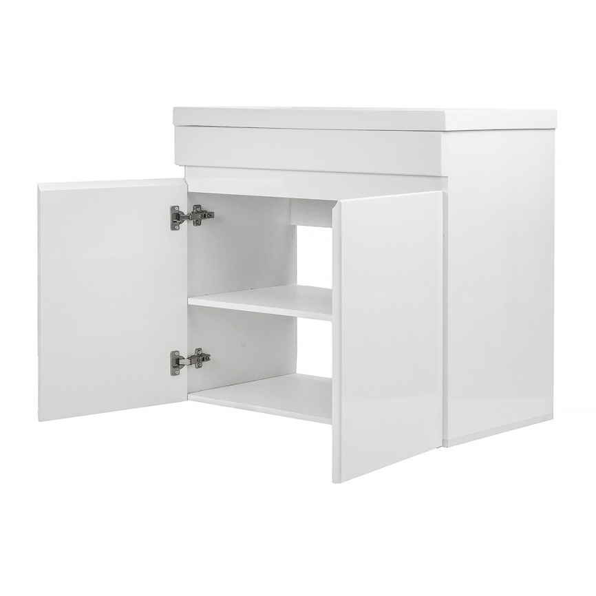 Комплект AQUA NERO Сабина 80Н 800х360х850 напольная тумба с раковиной Классика Слим 80*36 см, покрыт фото 2