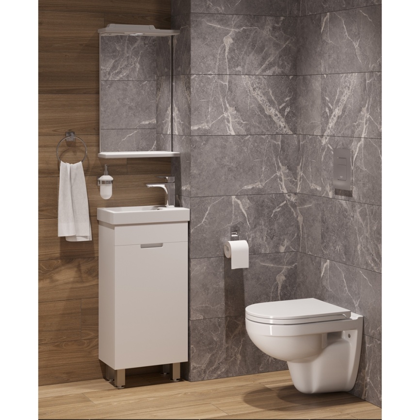 Раковина мебельная SANITA LUXE Фест 40 санфарфор, белый фото 3