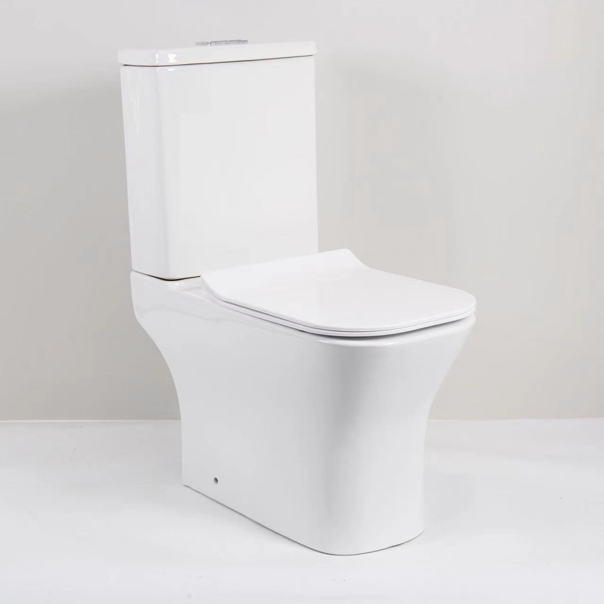 AN-023L Унитаз-компакт безободковый Торнадо,665*350*830мм,с сиденьем микролифт дюропласт фото 2