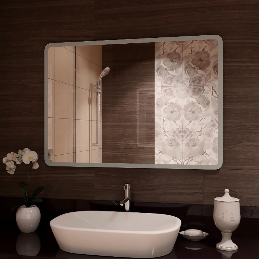 Зеркало AQUA NERO Самба 1000х30х700 LED-подсветка, сенсорный выключатель. фото 5