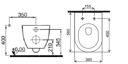 DOVE 2.0 Унитаз подвесной безободковый с крышкой-сиденье микролифт, белый 1 место фото 2