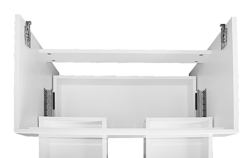 Комплект AQUA NERO Эстелла 80/2 подвесная тумба с раковиной Астория-80, покрытие эмаль, белый глянце фото 4