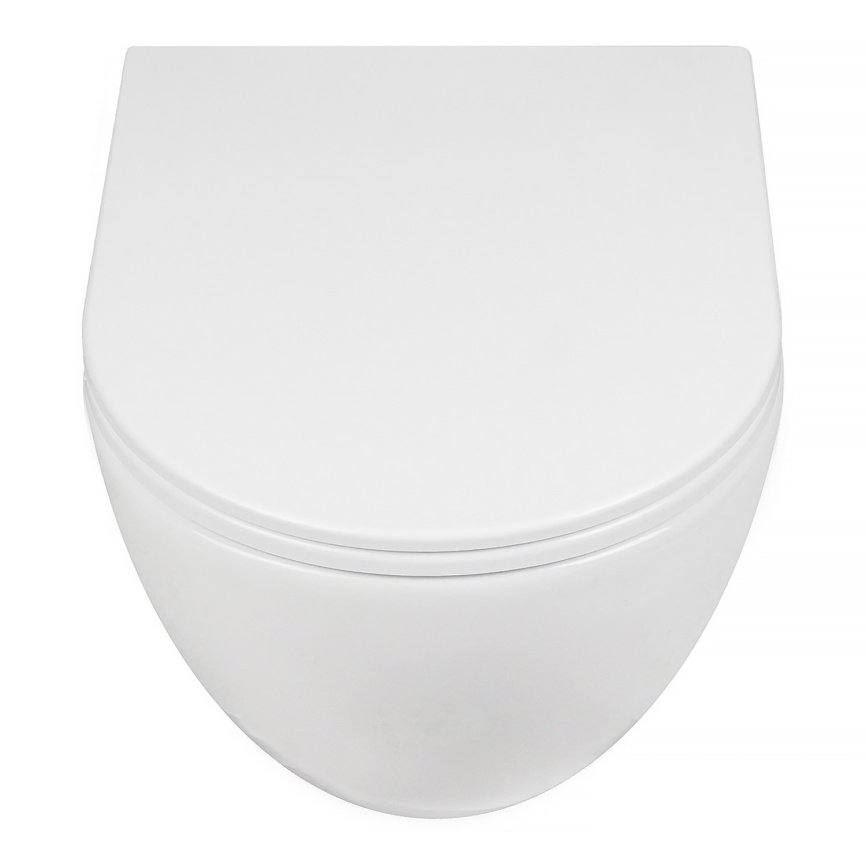 Унитаз подвесной AQUA NERO БЛУМ 360х495х390 безободковый, слив скрытый "Торнадо", с быстросъемным си фото 2