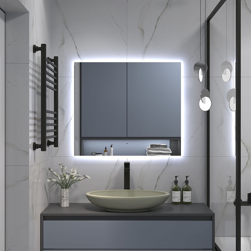 AQUA NERO Зеркало Балет 600х800 сенсорный выключатель фото 7