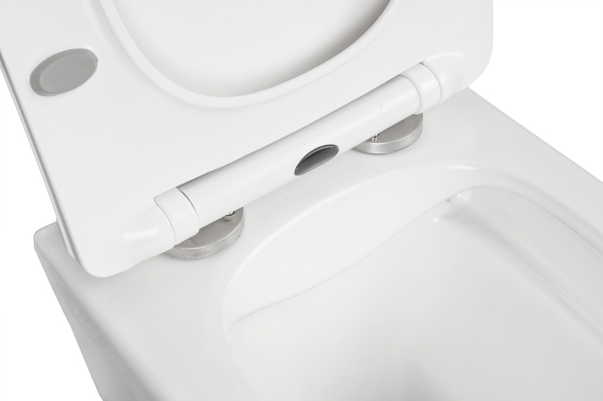 Сет AQUA NERO инсталляция+унитаз IRON безободковый, с быстросъемным сиденьем микролифт, без клавиши фото 5