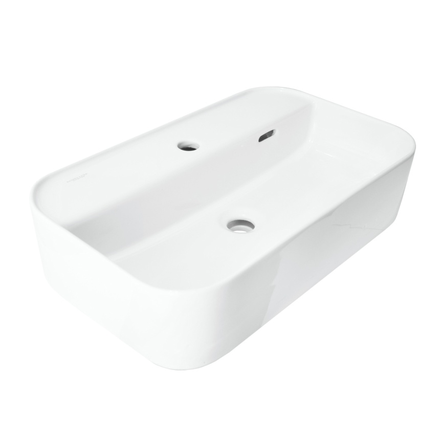 Раковина накладная SANITA LUXE Infinity 60 Shelf санфарфор, белый фото 2