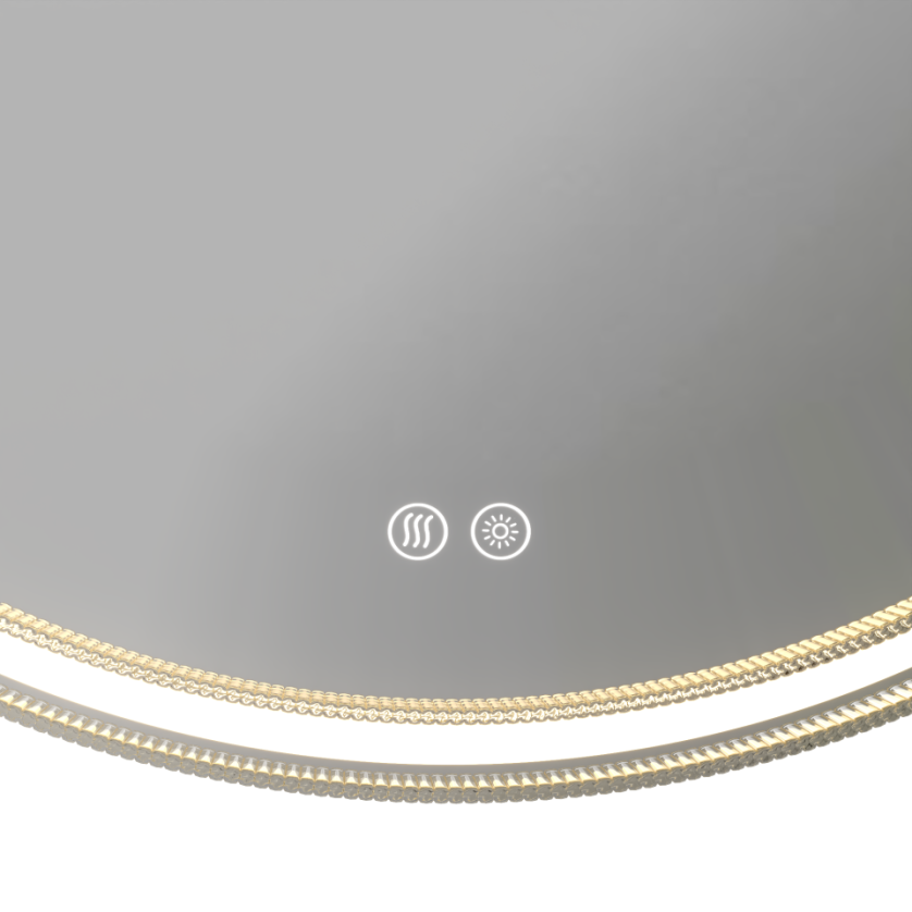 AQUA NERO Зеркало d800(круглое)сенсорный выключ.,подогрев,подсветка (теплая,нейтральная,холодная) фото 4