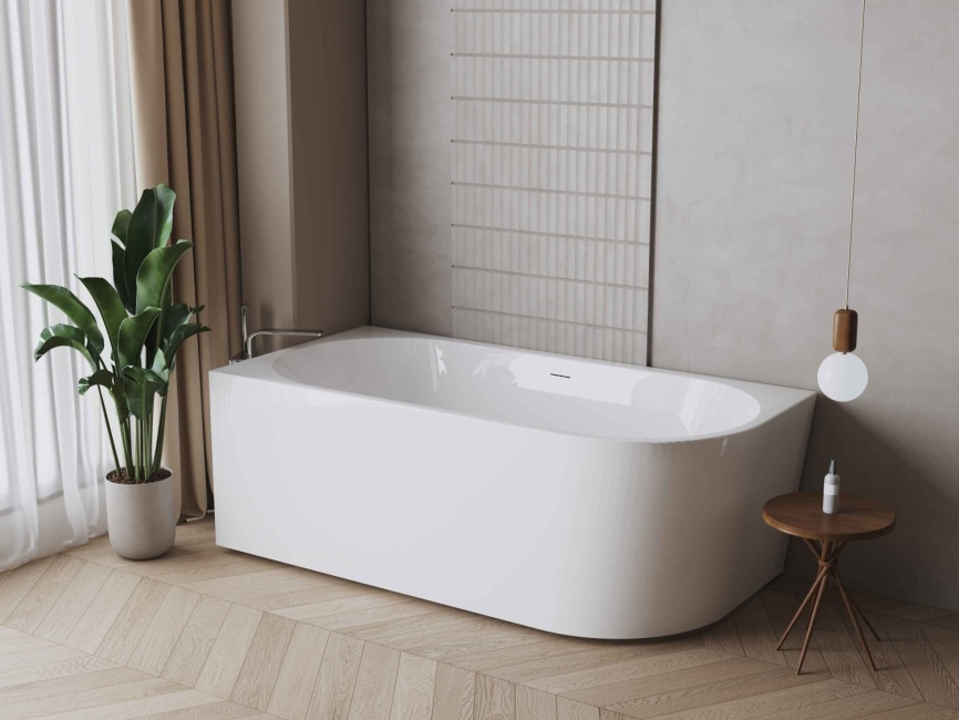 АМОРЕ Л Ванна акриловая пристенная 1700*800*580, левая, белый фото 2