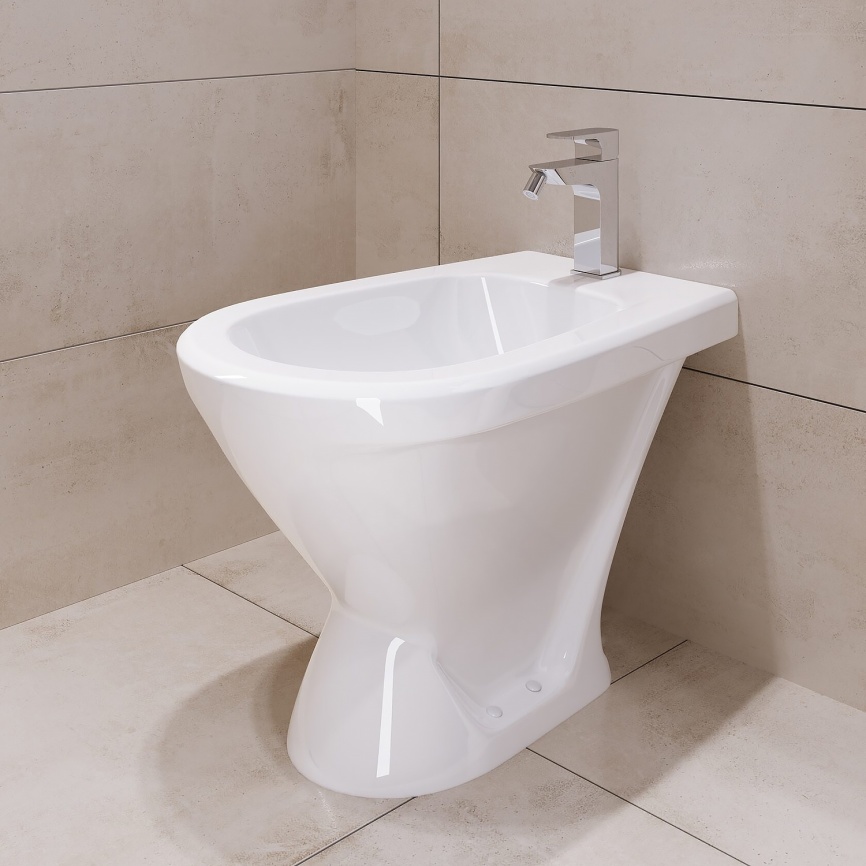 Биде напольное SANITA Самарское, санфаянс, белый фото 5