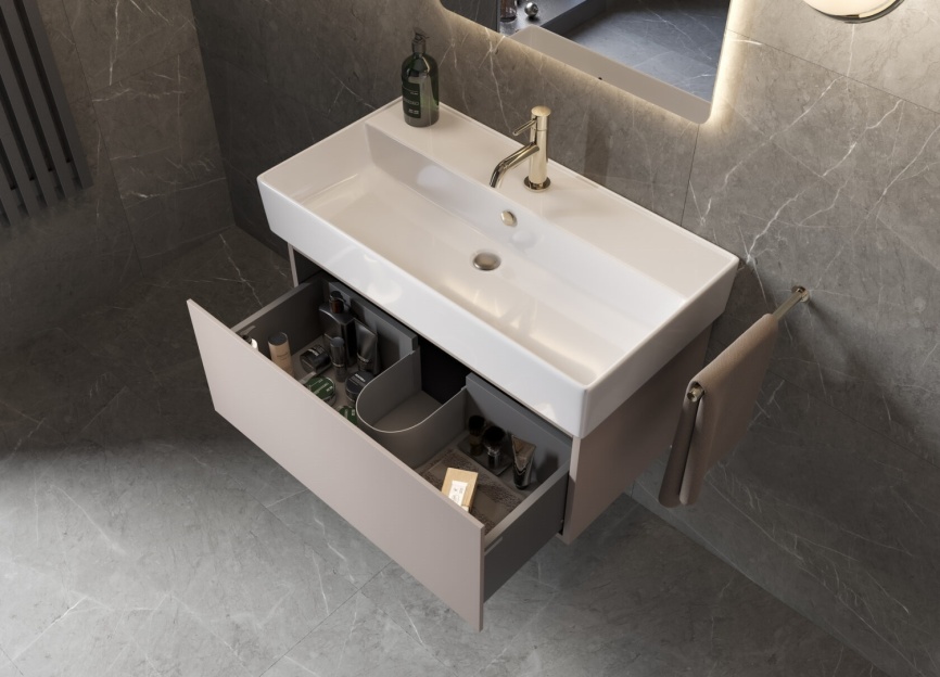 Раковина мебельная SANITA LUXE Новел 80 санфарфор, белый фото 5