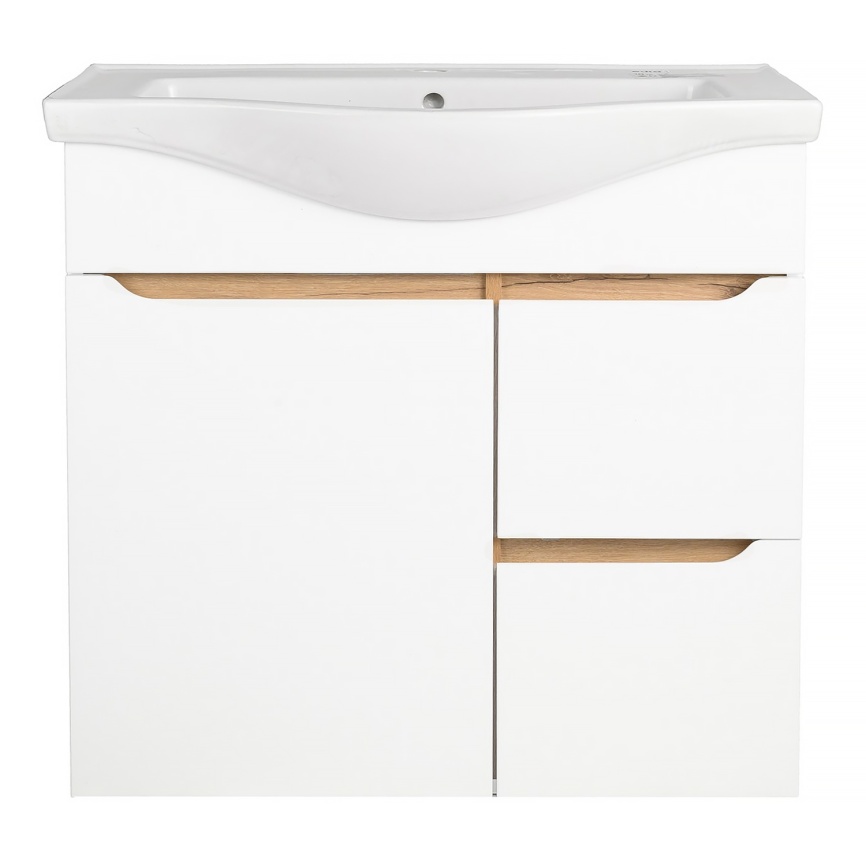 Комплект AQUA NERO Келли 75Н 750х450х870 напольная тумба с раковиной Edra Classic 75, покрытие эмаль фото 5