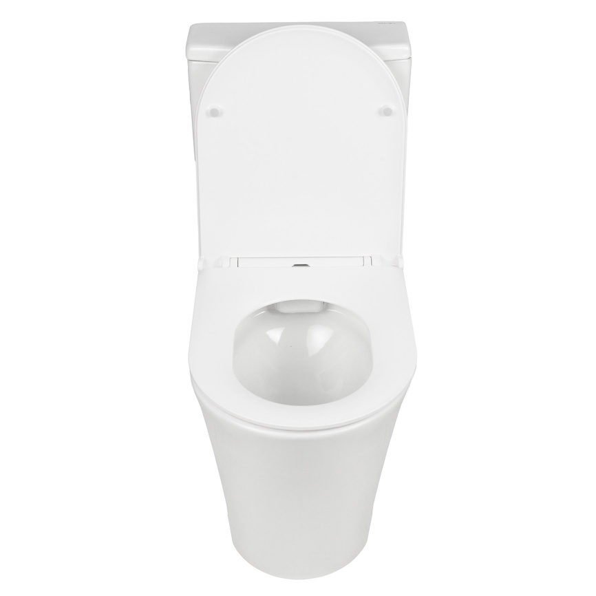 Унитаз-компакт AQUA NERO STAR 378х642х830 безободковый, с быстросъемным сиденьем микролифт, белый фото 6