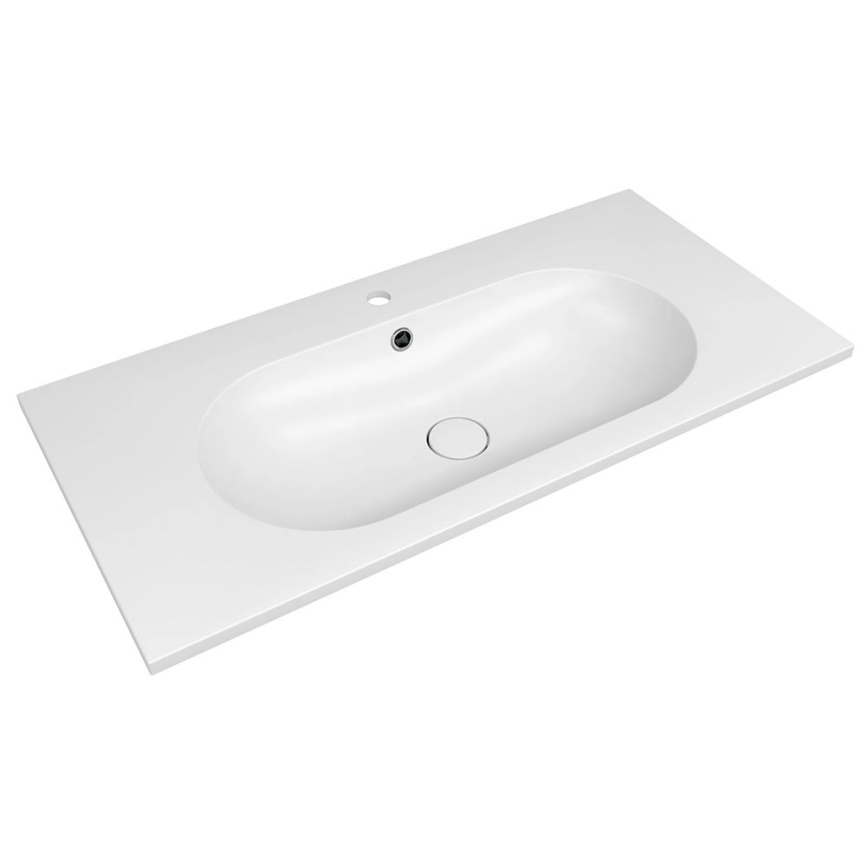 Комплект AQUA NERO Элен 100 1000х480х850 напольная тумба с раковиной Гавана-100, покрытие эмаль, бел фото 7