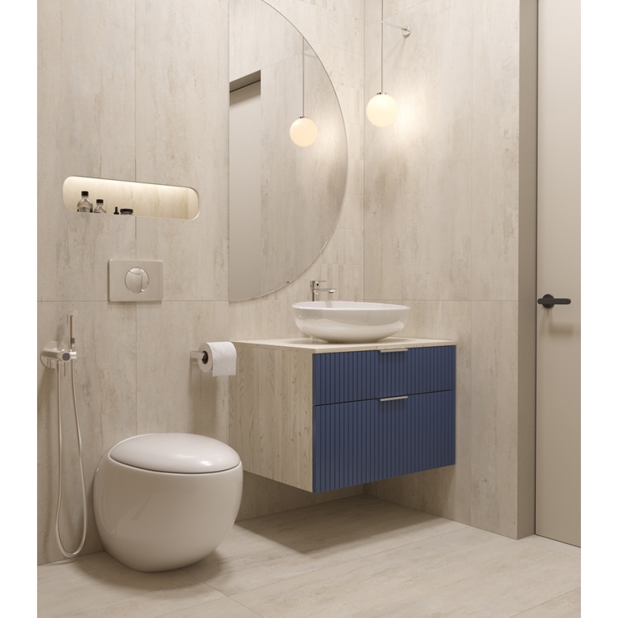 Раковина накладная SANITA LUXE Ringo 54 Cut санфарфор, белый фото 5