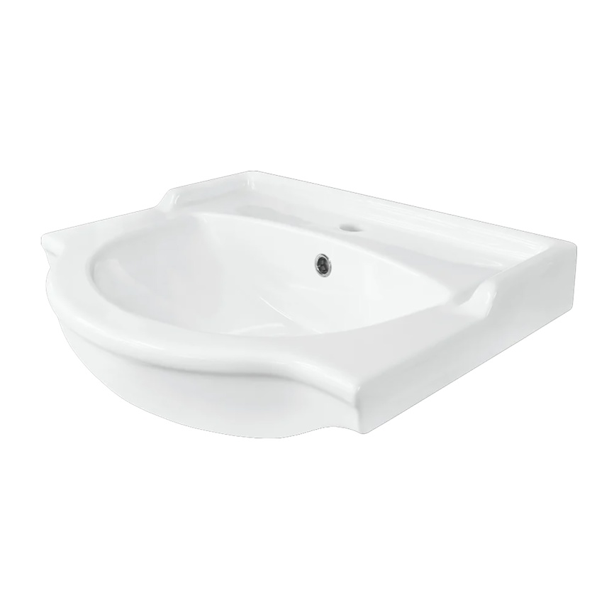 Комплект SANITA Лидер 01подвесная тумба с раковиной Реал 56, покрытие пленка ПВХ, белый глянец фото 2