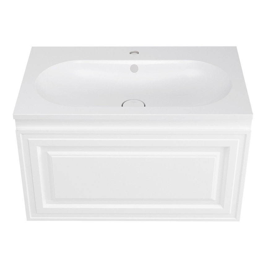 Комплект AQUA NERO Элен 100 1000х480х475 подвесная тумба с раковиной Гавана-100, покрытие эмаль, бел фото 5