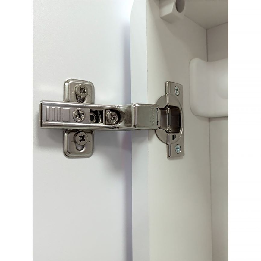 Зеркало-шкаф AQUA NERO "Грайм" 800х150х800 с подсветкой, датчик движения, розетка, белый фото 11