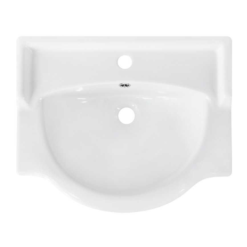 Комплект SANITA Лидер 01подвесная тумба с раковиной Реал 56, покрытие пленка ПВХ, белый глянец фото 3