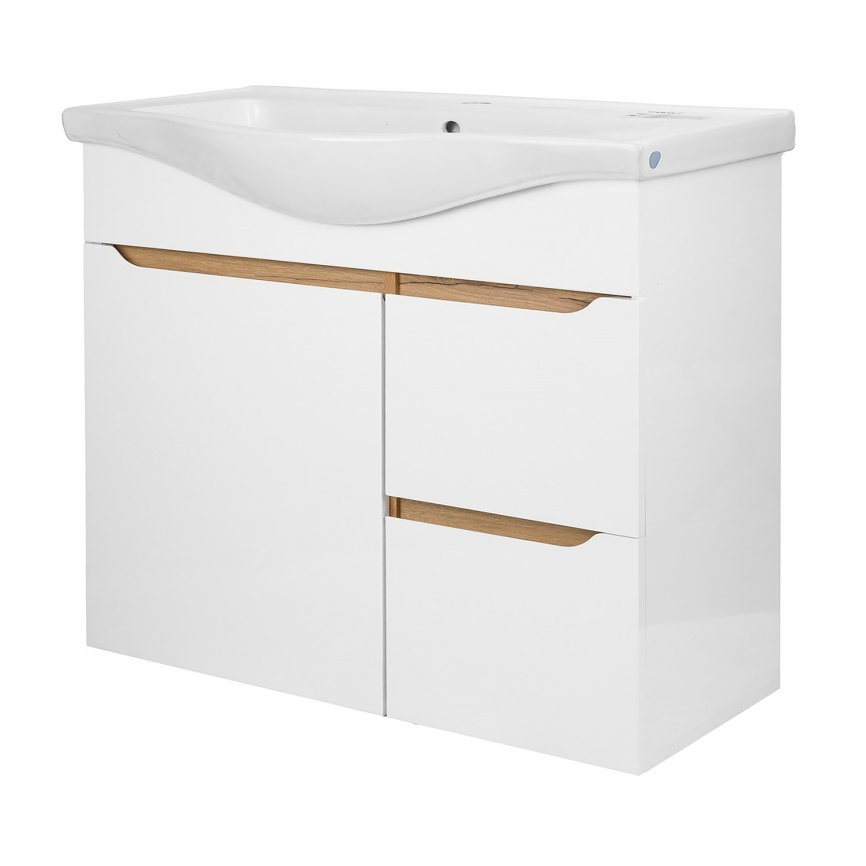 Комплект AQUA NERO Келли 80Н 800х450х870 напольная тумба с раковиной Edra Classic 80, покрытие эмаль фото 1