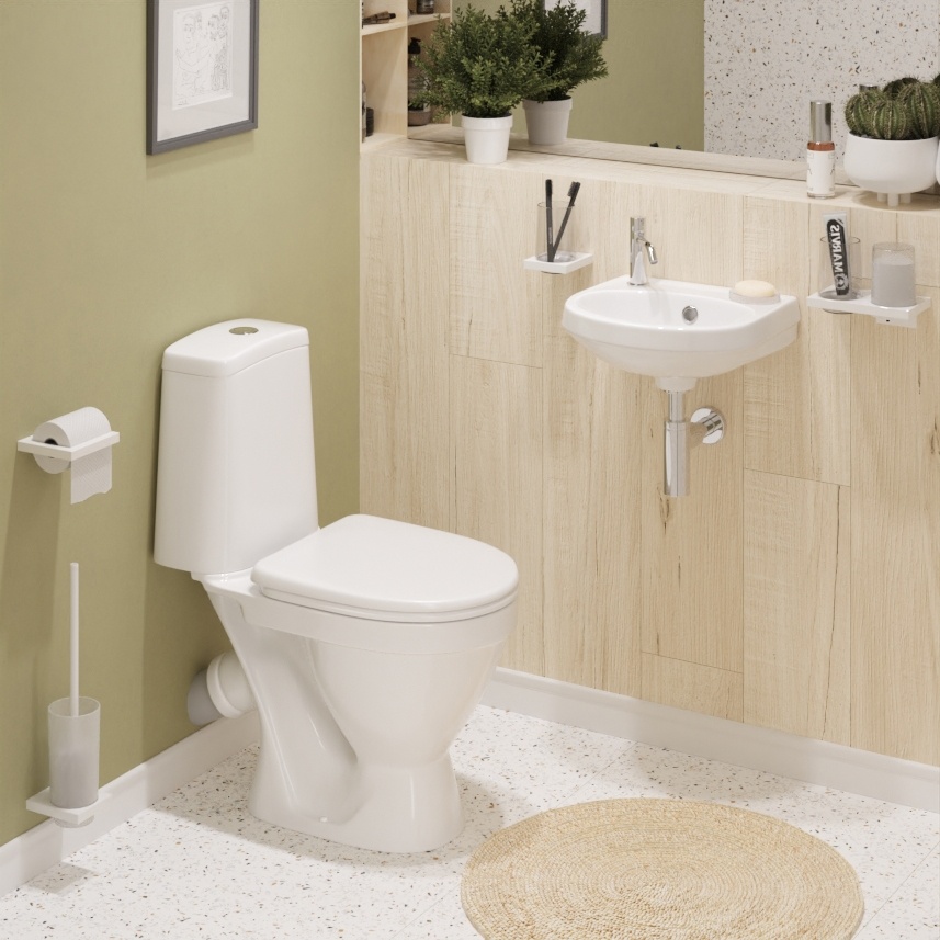 Раковина-мини SANITA Лада 37 подвесная, санфарфор, белый фото 4