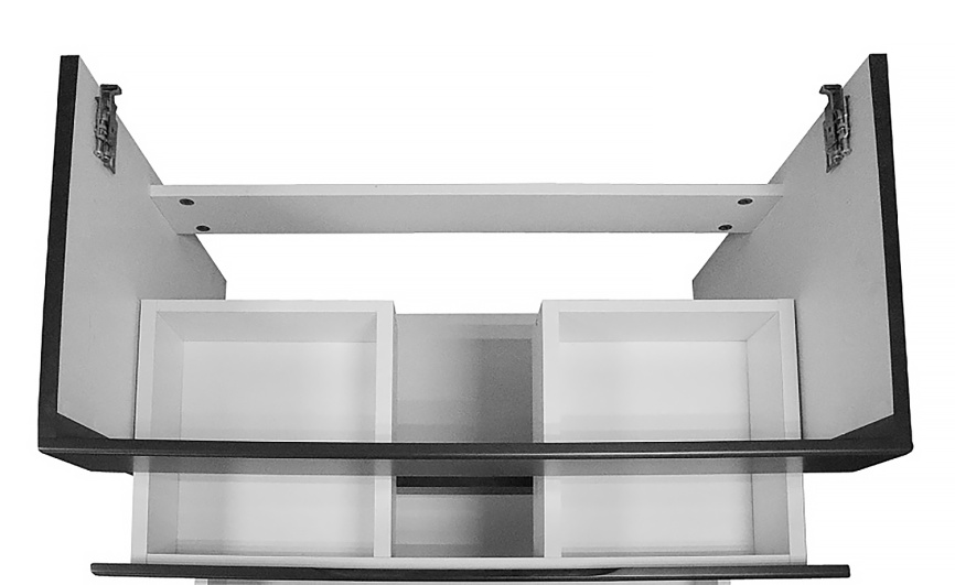 Комплект AQUA NERO Эстелла 80/2 подвесная тумба с раковиной Астория-80, покрытие эмаль, графит фото 7