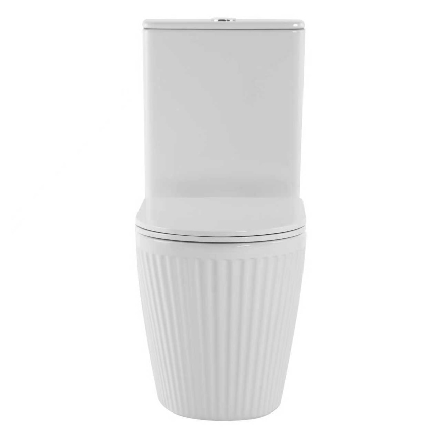 AN-028S Унитаз-компакт безободковый,Торнадо,610*360*835 мм,с сиденьем микролифт дюропласт фото 2