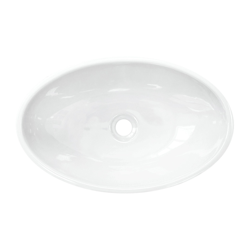 Раковина накладная SANITA LUXE Ringo 54 Cut санфарфор, белый фото 3