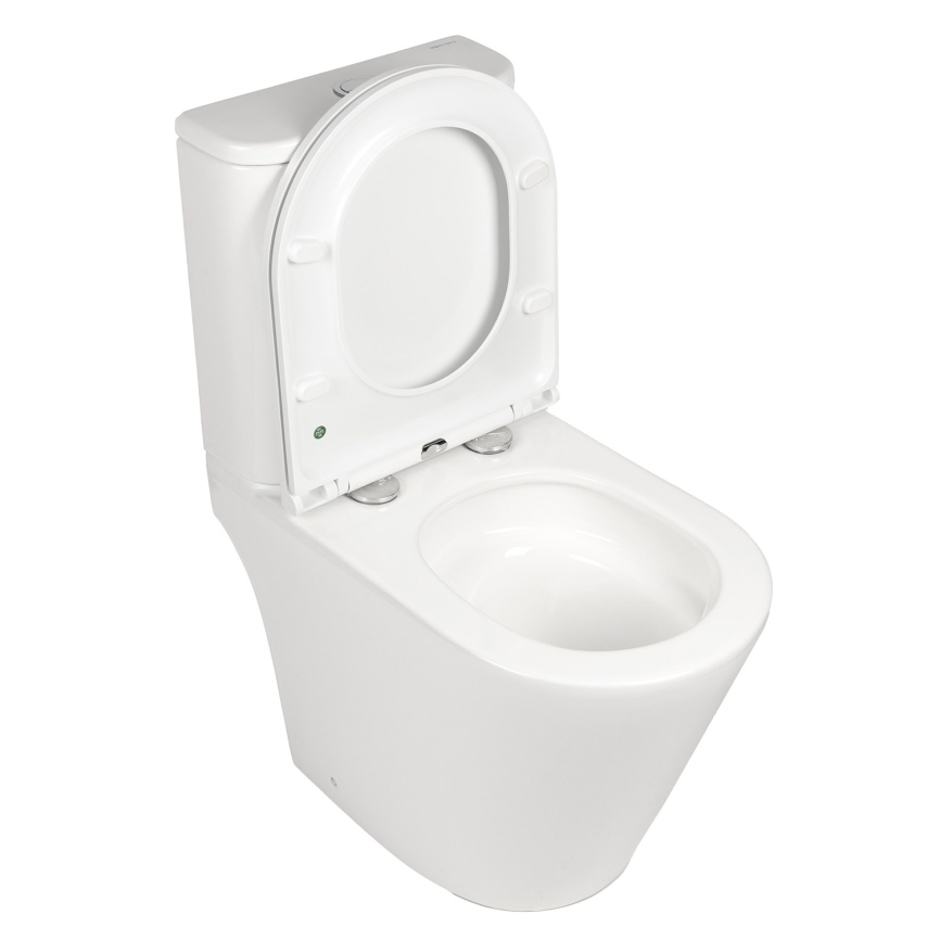 Унитаз-компакт AQUA NERO ARETA 385х615х805 безободковый, слив скрытый "Торнадо", с быстросъемным сид фото 6