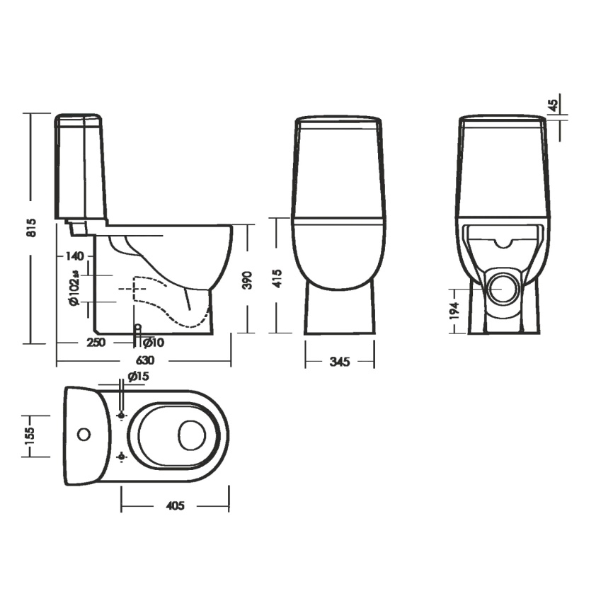 Унитаз-компакт Sanita Luxe Фест 345х630х815 напольный, в комплекте с быстросъемным сиденьем микролиф фото 6
