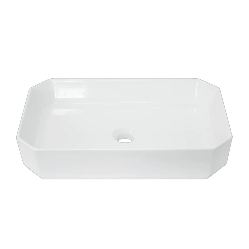 Раковина накладная SANITA LUXE Line 55 санфарфор, белый фото 2