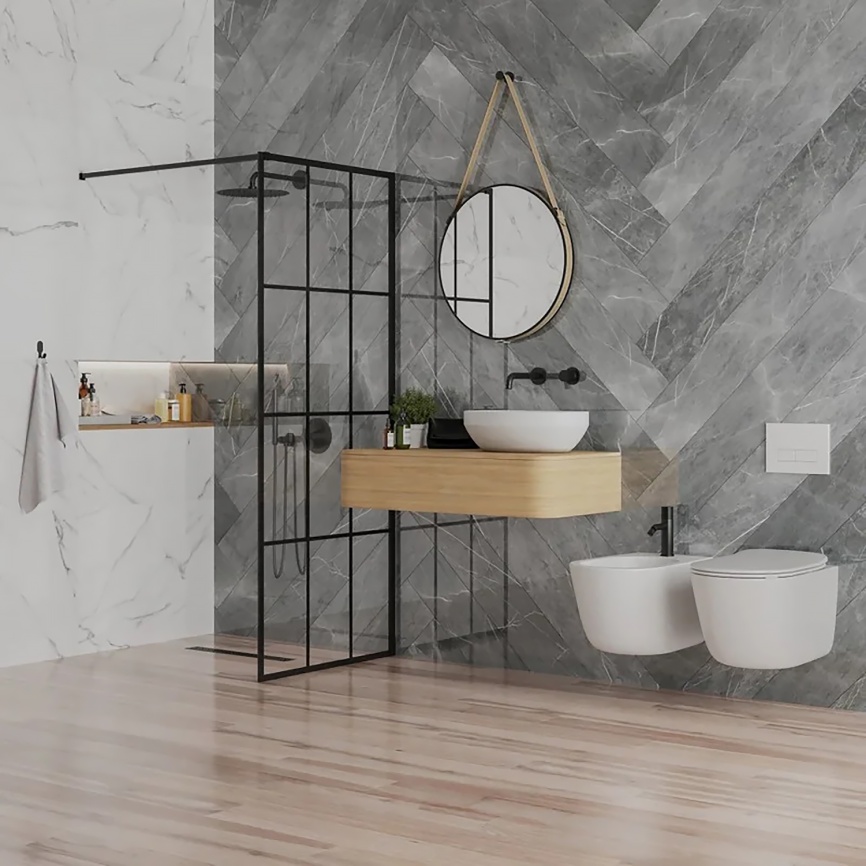 Душевой лоток CHUDEJ D40 Harmony 850 мм, боковой слив, пластиковый, решетка из нержавеющей стали, че фото 11