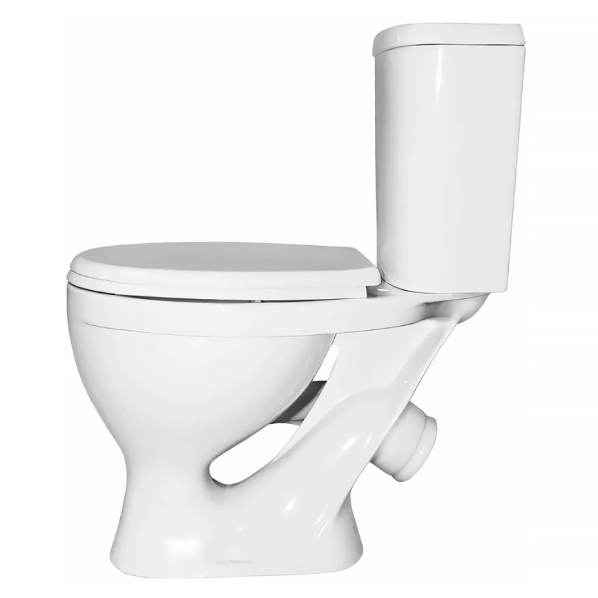 Унитаз-компакт Sanita Формат эконом 360х615х758 напольный, 1- режимный слив, в комплекте с сиденьем  фото 2