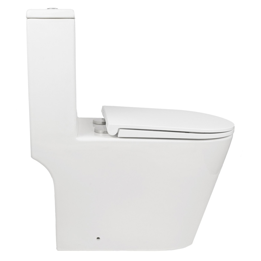 Унитаз-моноблок AQUA NERO RAIN 370х700х800 безободковый, слив "Торнадо", с быстросъемным сиденьем ми фото 16