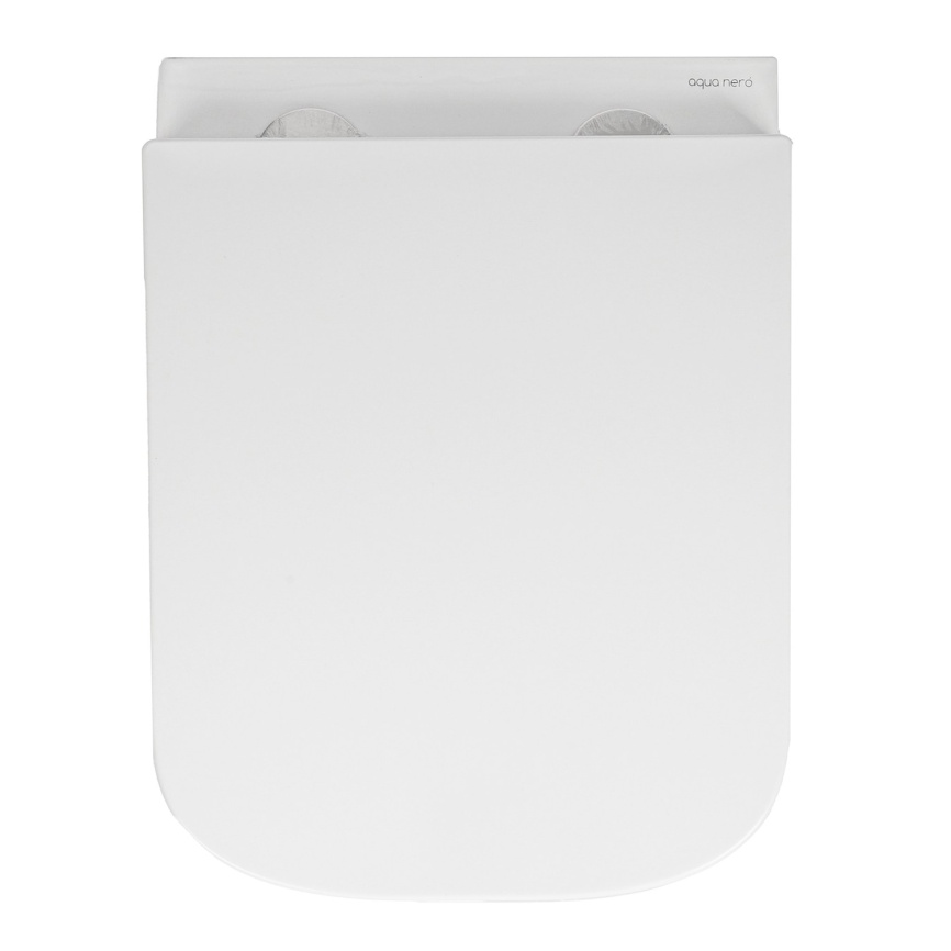 Унитаз подвесной AQUA NERO БИТТ 340х490х365 безободковый, слив скрытый "Торнадо", с быстросъемным си фото 9