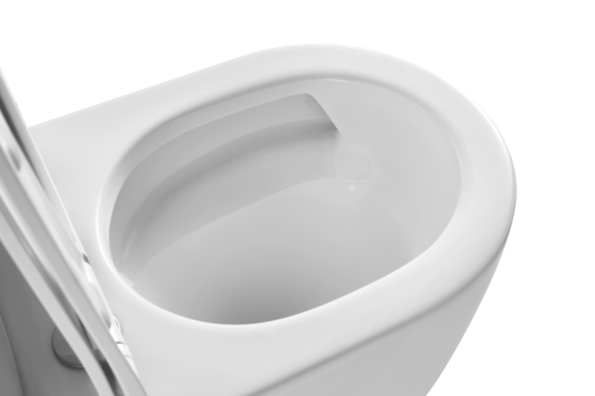 AN-024A Унитаз-компакт безободковый, Торнадо 595*360*785 мм,с сиденьем микролифт дюропласт тонкое фото 2