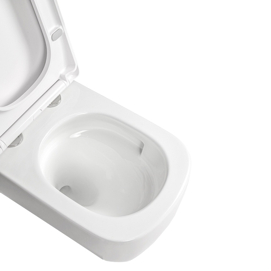 Унитаз подвесной AQUA NERO SOLANA 360х510х365 безободковый, слив скрытый "Торнадо", с быстросъемным  фото 9