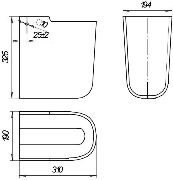 Полупьедестал для раковины SANITA LUXE Бест, санфаянс, белый фото 3