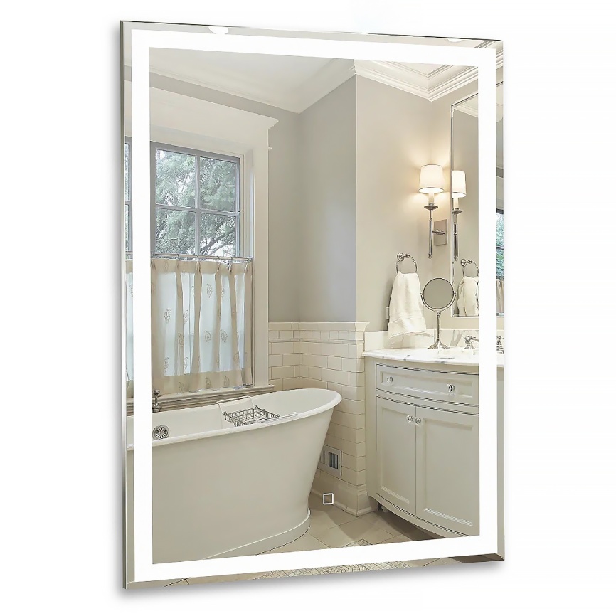 Зеркало AQUA NERO Фанк 600х800 LED-подсветка, сенсорный выключатель с функцией диммера фото 2