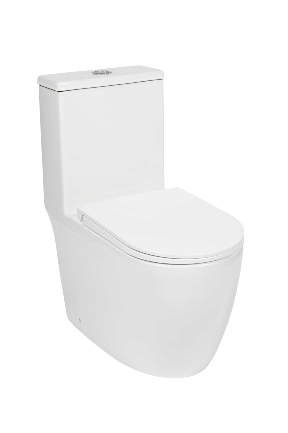 AN-020D Унитаз-моноблок (круглый), Торнадо,690*360*820 мм с сиденьем дюропласт, белый фото 2