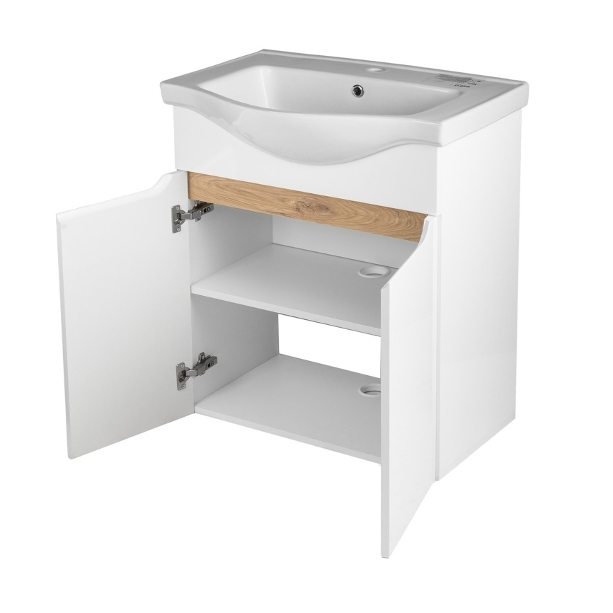 Комплект AQUA NERO Келли 55Н 550х450х870 напольная тумба с раковиной Edra Classic 55, покрытие эмаль фото 4