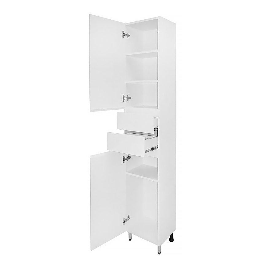 Шкаф-пенал AQUA NERO Эстелла 35 напольный, левосторонний, покрытие эмаль, белый глянцевый фото 2