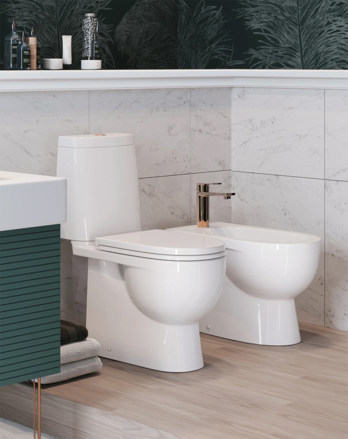 Унитаз-компакт Sanita Luxe Фест 345х630х815 напольный, в комплекте с быстросъемным сиденьем микролиф фото 5