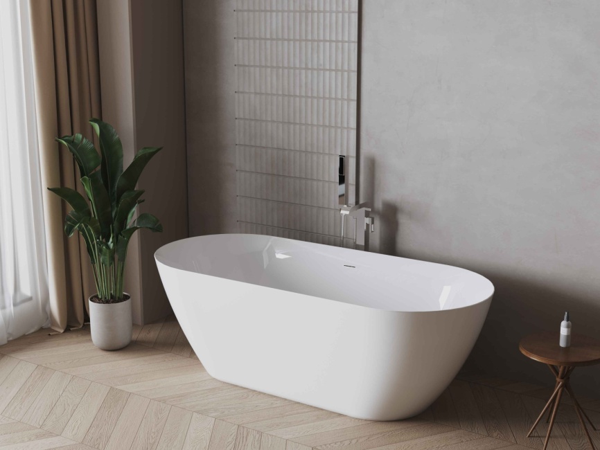 ОНДА Ванна акриловая отдельностоящая 1700*750*580, белый фото 3