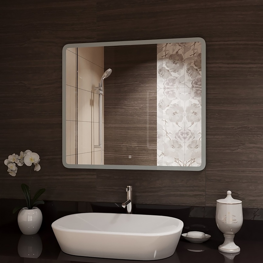 Зеркало AQUA NERO Самба 800х30х700 LED-подсветка, сенсорный выключатель с функцией диммера фото 9