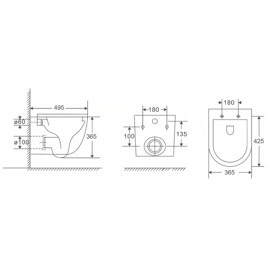 Сет AQUA NERO инсталляция+унитаз СКАЙ безободковый, слив скрытый "Торнадо", с быстросъемным сиденьем фото 8